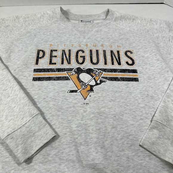 Champion‎ Women Large Gray Pittsburgh Penguins Sweatshirt - Picture 1 of 5